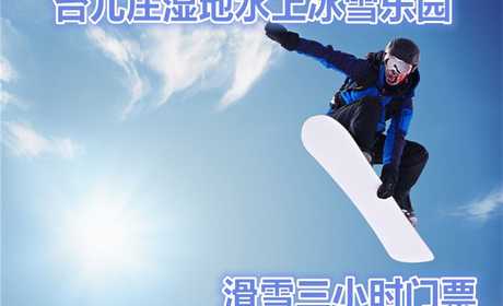 仅70元就享受80元的【枣庄市】台儿庄湿地水上冰雪乐园滑雪三小时门票一张，含：滑雪三小时门票一张。