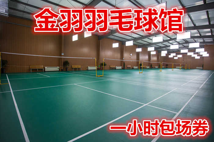 仅50元就享60元的【路北区】金羽羽毛球馆一小时包场券，含：门票一张，占地面积1000平方米，可淋浴。