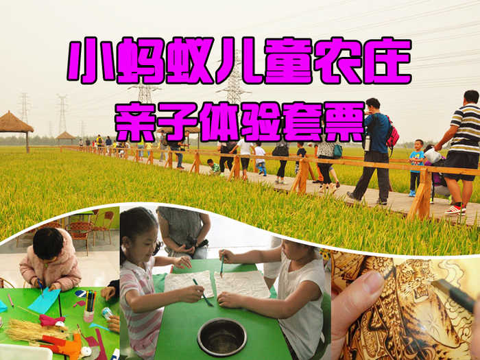 仅99元，享原价110元的天津【津南区】小蚂蚁儿童农庄亲子体验套票一张，