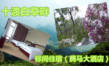 仅260元，享原价360元的【房山】十渡白草畔景区标间住宿一晚，景区以百花争妍的高山草甸为特点，空气清新，环境幽美，气候凉爽宜人，夏季气温比北京城区低8-16度，是炎热的夏季旅游度假的佳处所在。