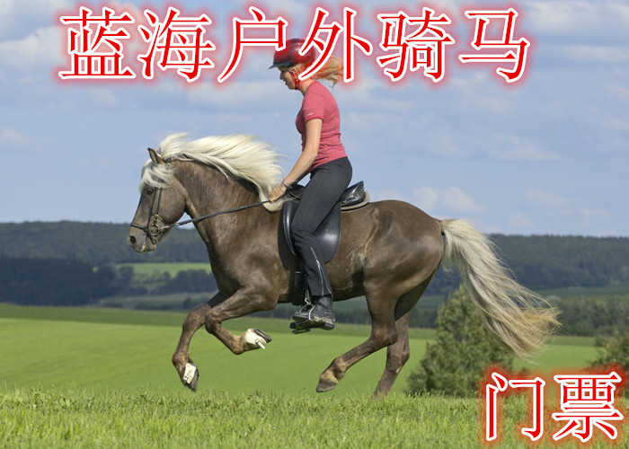 仅23元，享价值30元的【徐州】蓝海户外景区骑马门票，含门票一张，牵马费另收2元，骑马体验，策马扬鞭，一马当先