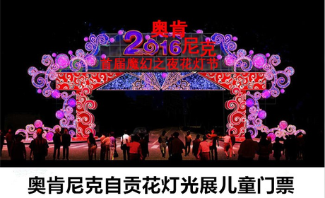仅25元！即享原价30元的微信专享【大兴黄村】奥肯尼克自贡•花灯展儿童门票，随着音乐的节拍，不同风格的展出和互动游戏，撩拨你狂野的心扉，青春活力，玩转激情，让你嗨到爆！