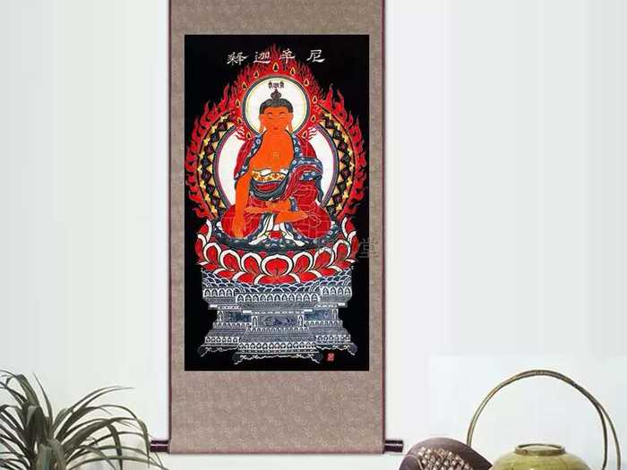 仅需2100元【安顺市】福远蜡染壁挂画之佛教艺术系列之释迦牟尼佛 （200CMX120CM），“释迦牟尼佛蜡染壁挂”是由“福远蜡染”创始人“中国十大民间艺术家”著名蜡染艺术。