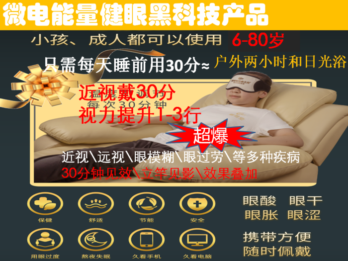 微电能量健眼黑科技产品流理信息码