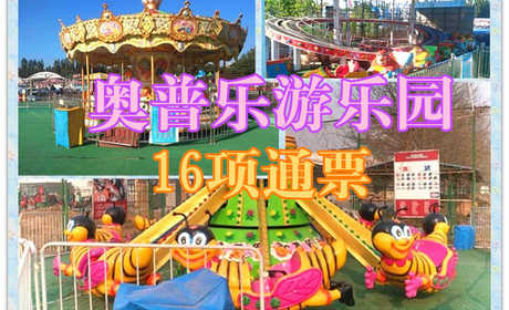 仅100元，享原价260元的【亦庄】奥普乐游乐园通票一张，16种娱乐项目，让您和您的孩子玩的开心、快乐！
