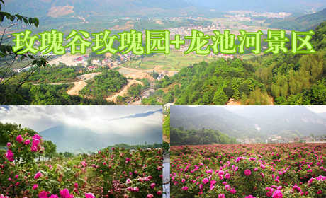 仅40元，享原价50元的【黄冈】玫瑰谷玫瑰园+龙池河景区套票，无需预约，超值优惠，还等什么，赶紧预定吧！