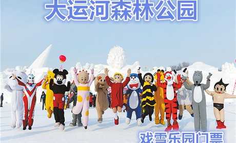 仅36元，享原价80元的【通州】大运河金色路程戏雪乐园门票一张，有趣的项目，让您完全的置身在雪的海洋，徜徉在雪的世界！小伙伴们，还等什么，快来体验吧！